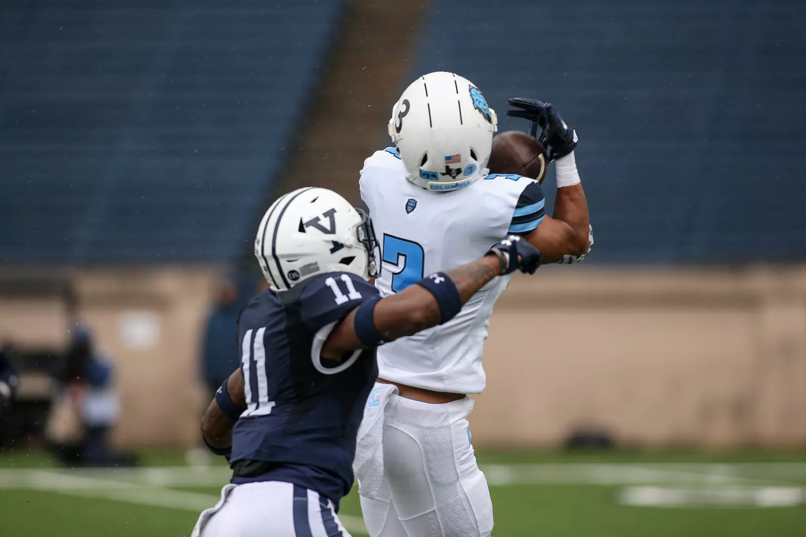 Oct. 30, 2021; New Haven, Connecticut, USA; during an Ivy League matchup between Columbia and Yale at the Yale Bowl. Photo by Clarus Studios.