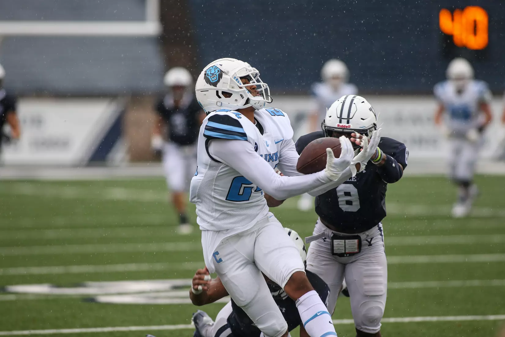 Oct. 30, 2021; New Haven, Connecticut, USA; during an Ivy League matchup between Columbia and Yale at the Yale Bowl. Photo by Clarus Studios.