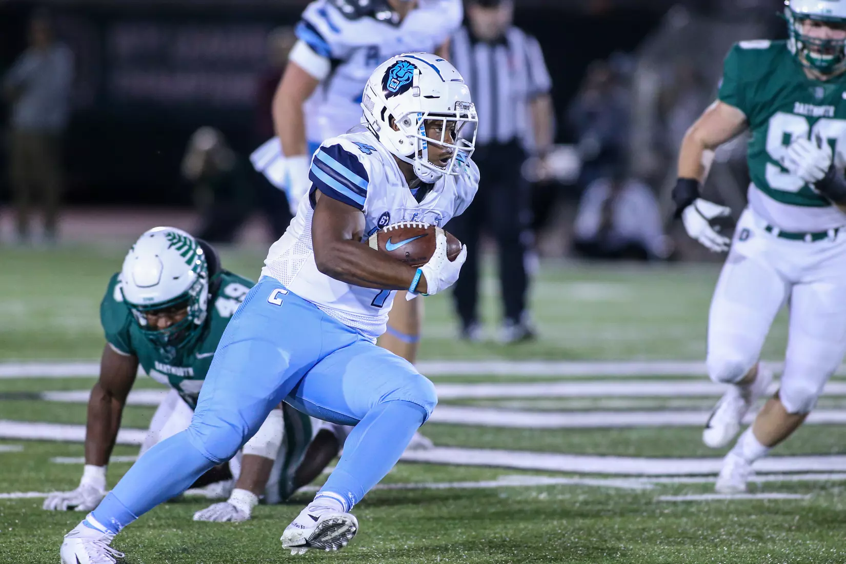 Oct. 22, 2021; Hanover, New Hampshire, USA; during an Ivy League matchup between Columbia and Dartmouth at the Memorial Field. Photo by Foley-Photography.