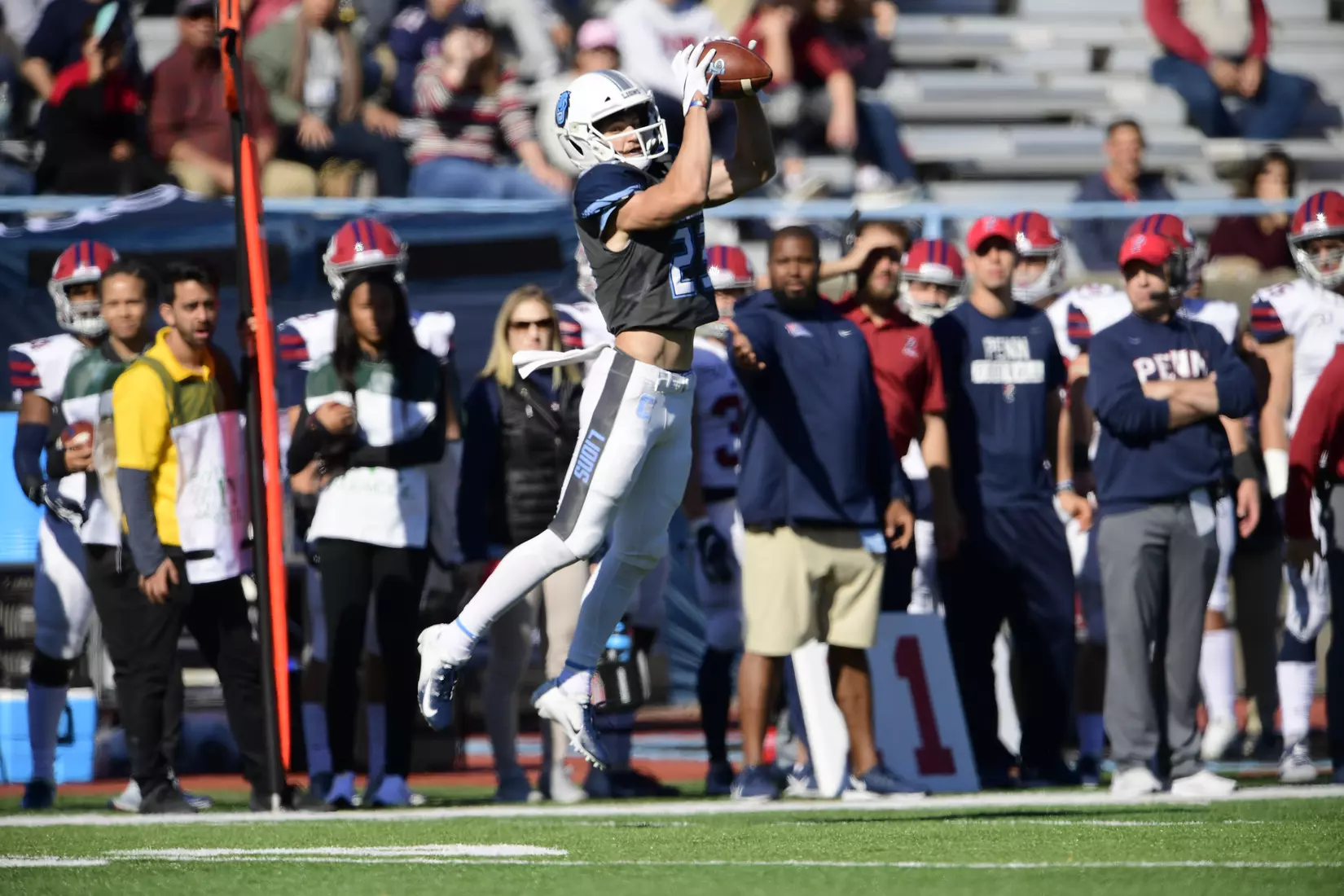 Columbia football defeats Penn, 44-6, in the homecoming game at Wien Stadium