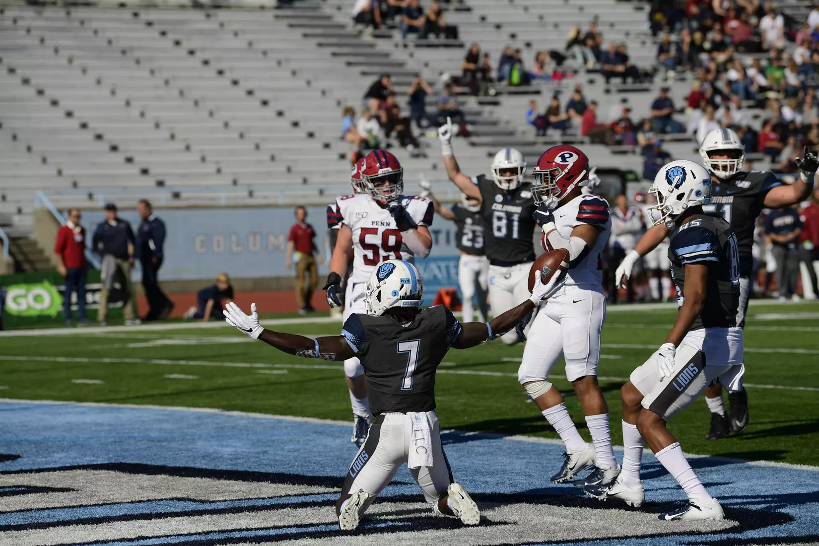 Columbia football defeats Penn, 44-6, in the homecoming game at Wien Stadium