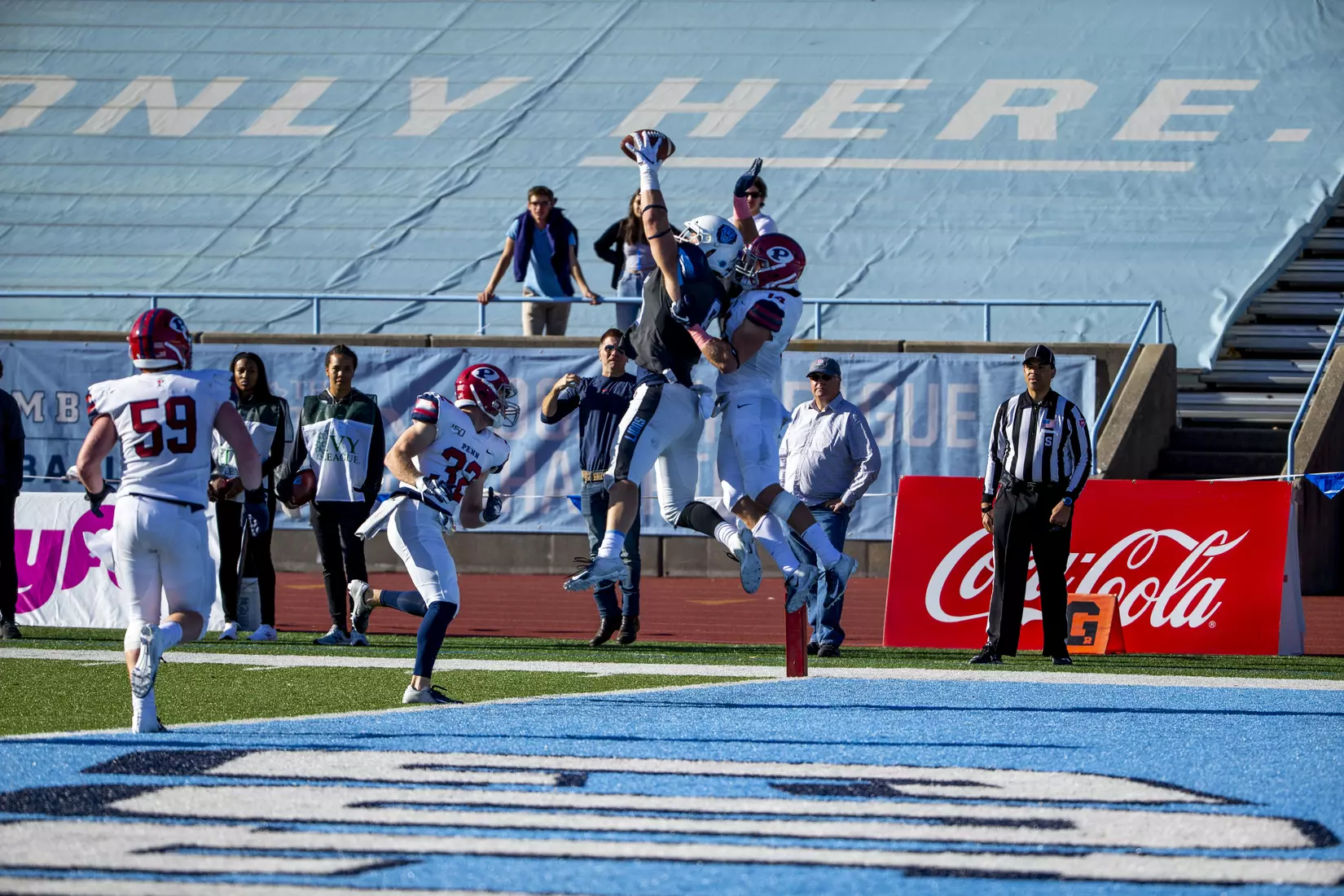 Columbia football defeats Penn, 44-6, in the homecoming game at Wien Stadium
