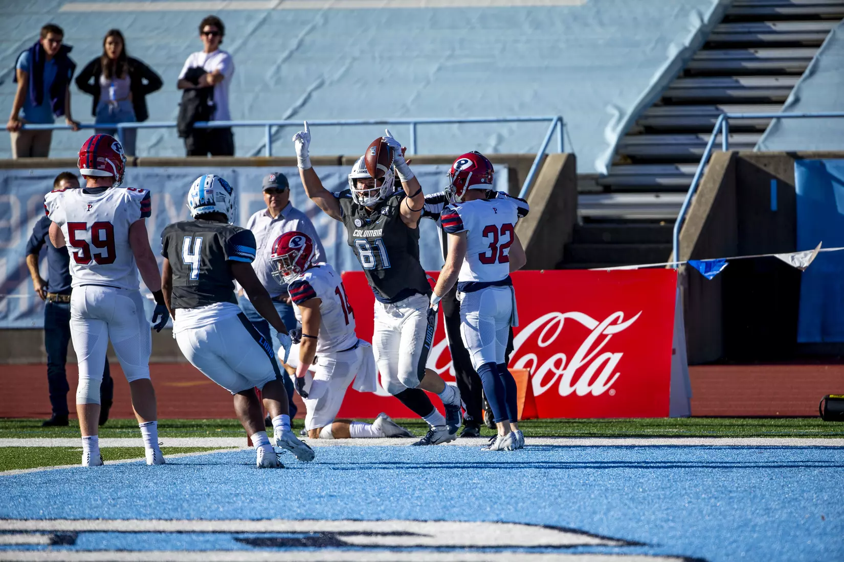 Columbia football defeats Penn, 44-6, in the homecoming game at Wien Stadium
