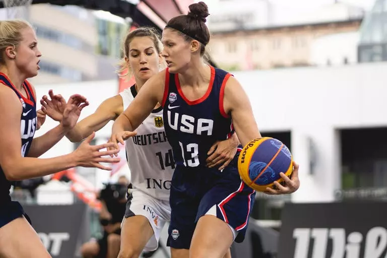 Camille Zimmerman competes for Team USA in the FIBA 3x3 Women's Series Montreal Stop (Sept. 3-4)
