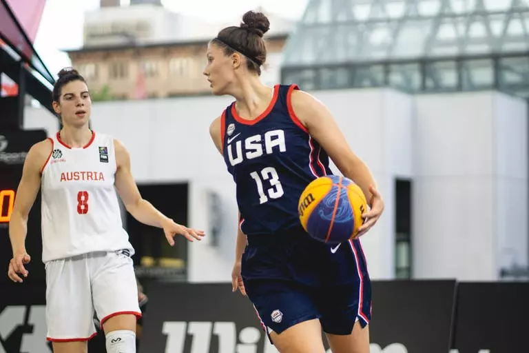 Camille Zimmerman competes for Team USA in the FIBA 3x3 Women's Series Montreal Stop (Sept. 3-4)