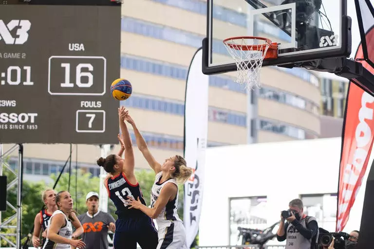 Camille Zimmerman competes for Team USA in the FIBA 3x3 Women's Series Montreal Stop (Sept. 3-4)