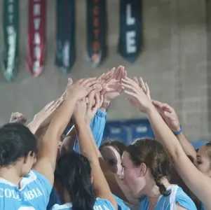 Volleyball Battles in Losses to American and Navy