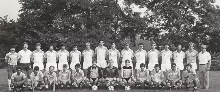 1983 National Runner-Up Men's Soccer Team Visits With Current Squad