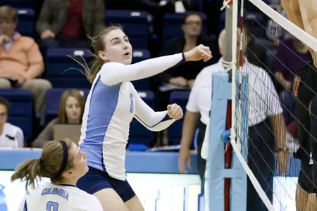 Volleyball Uses Team Effort to Handle Harvard, 3-0