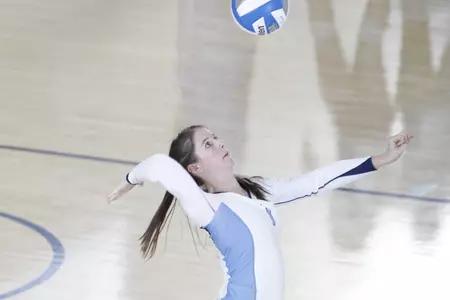 Volleyball Hangs Tough with Texas A&M, Falls 3-0