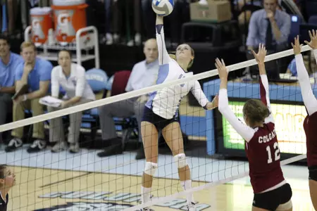 Volleyball's Comeback Falls Short vs. Belmont