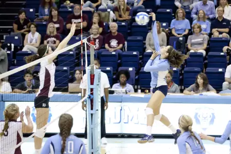 Volleyball Falls To Stephen F. Austin To Round Out Opening Weekend
