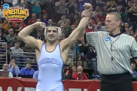 Santos Makes History; Finishes Third at 2013 NCAA Wrestling Championships