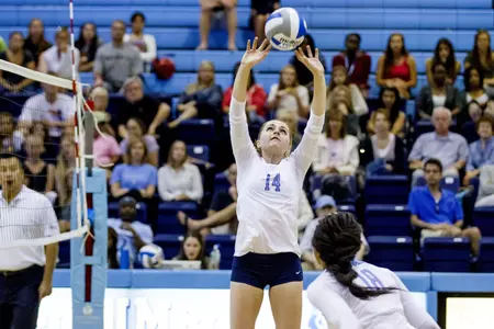 Three Lions Post Double-Doubles in Volleyball?s 3-1 Loss to Yale