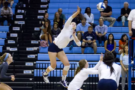 Volleyball Downs Fairfield, 3-1, in Columbia Invitational Finale
