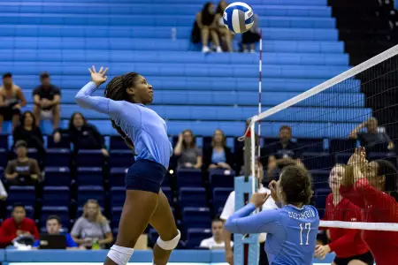 Volleyball Falls 3-0 To Army After Intense Opening Set Battle