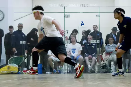 No.8 Men's Squash Upsets No.5 Dartmouth At Home, 5-4