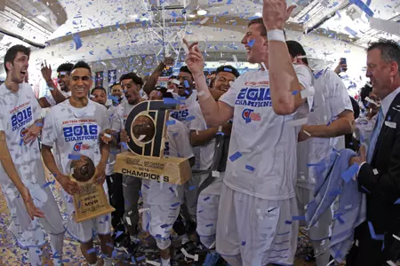 CHAMPIONS AT LAST: Lions Earn First Postseason Title With 73-67 Win Over UC Irvine