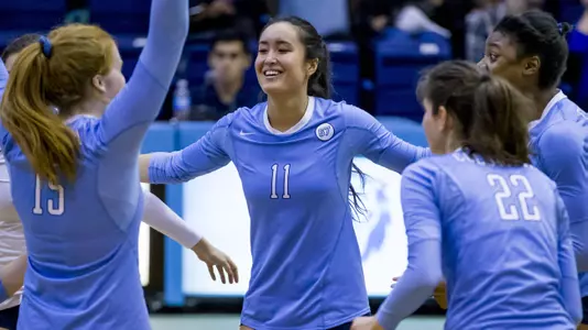 Volleyball Overwhelms Marist in Three