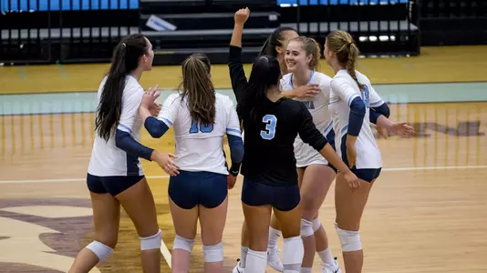 2018 Volleyball Point Celebration vs. SFC High Angle