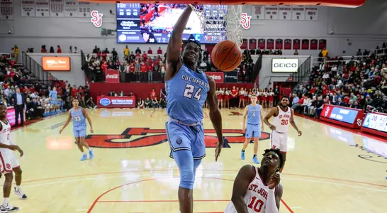 during a men's basketball game at Carnesecca Arena in Queens, New York on Wednesday, Nov 20, 2019. NCAA Basketball between the Columbia Lions and the St. John's Red Storm.