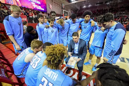 during a men's basketball game at Carnesecca Arena in Queens, New York on Wednesday, Nov 20, 2019. NCAA Basketball between the Columbia Lions and the St. John's Red Storm.