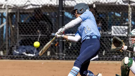 Amanda Nishihira batting swing from 3b line