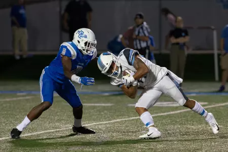 September, 15, 2018, New Britain, Connecticut, United States: during a non conference matchup between Columbia and Central Connecticut State at Arute Field won by the Lions 41-24. Photo: © Brian Foley for Foley-Photography.com.