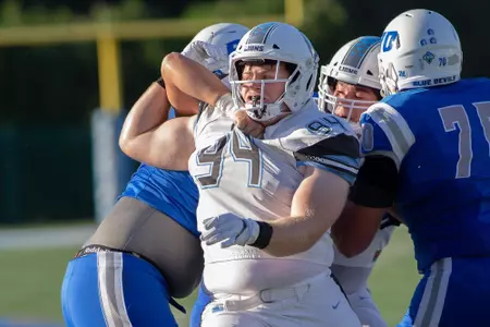 September, 15, 2018, New Britain, Connecticut, United States: during a non conference matchup between Columbia and Central Connecticut State at Arute Field won by the Lions 41-24. Photo: © Brian Foley for Foley-Photography.com.