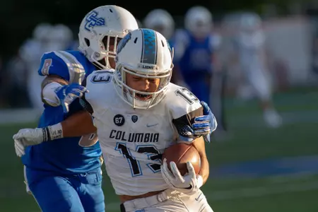 September, 15, 2018, New Britain, Connecticut, United States: during a non conference matchup between Columbia and Central Connecticut State at Arute Field won by the Lions 41-24. Photo: © Brian Foley for Foley-Photography.com.