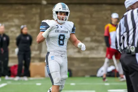 November, 3, 2018, Allston, Massachusetts, United States: Columbia Lions linebacker Michael Murphy (8) during an Ivy League matchup between Columbia and Harvard at Harvard Stadium. Photo by © Brian Foley for Foley-Photography