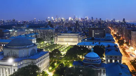 Columbia University Campus NYC Skyline