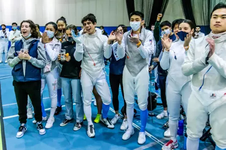 Team Photo cheering fencing
