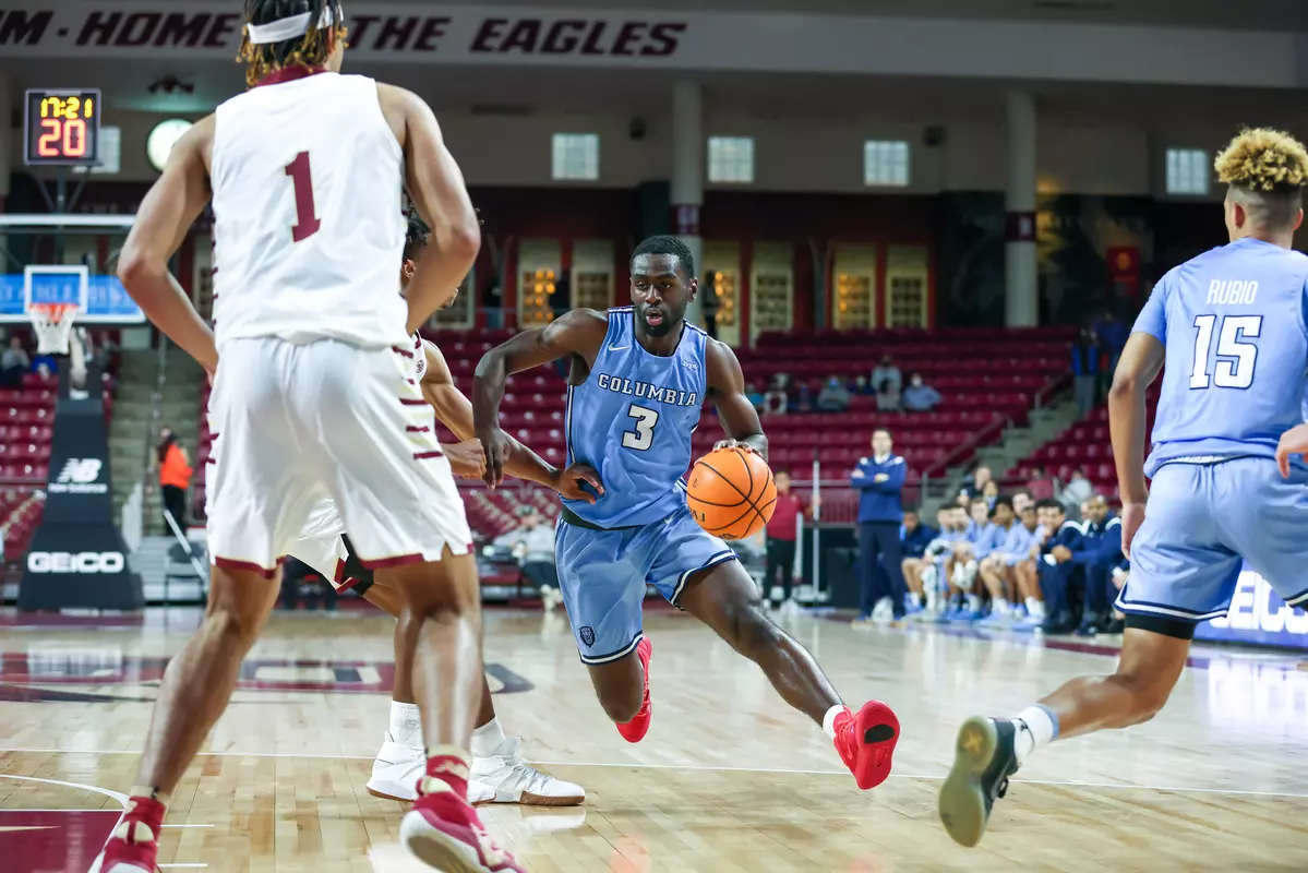 Zavian McLean during Columbia men's basketball's game at Boston College (Nov. 26, 2021).