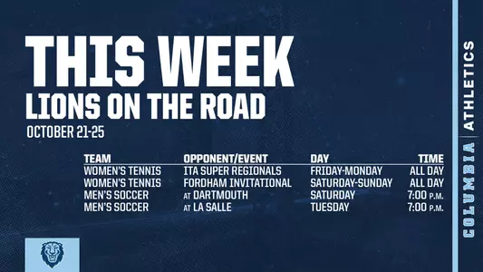 Lions on the Road Oct 21-25