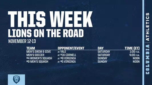 Lions on the Road: November 12-13