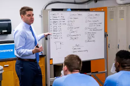 Engles in Locker Room