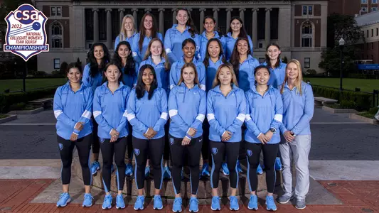2022 Women's Squash Team Photo with CSA Logo Headline