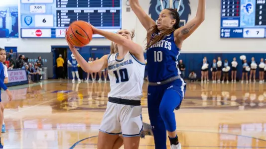 Kitty Henderson Driving on SHU Headline Crop WNIT 2022