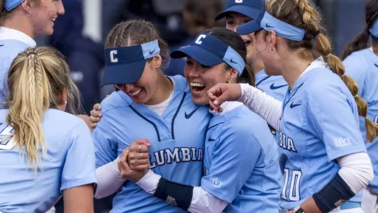 Softball Huddle Smiling Ryono Gleaves