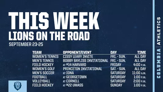 Lions on the Road Sept. 23-25