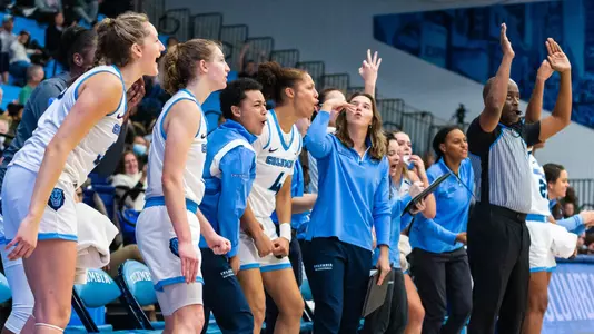 WBB Bench Action Celly 2022 versus Ohio
