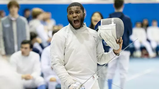 Columbia fencing during the Columbia Invitational