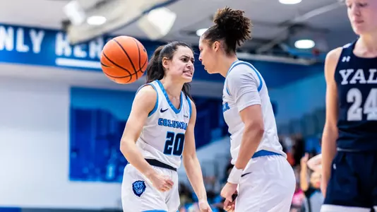 Sienna Durr Kaitlyn Davis Celly on court 2023 yale