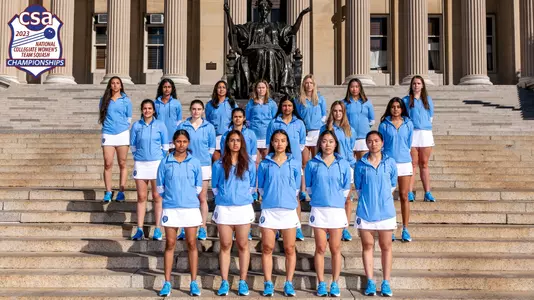 Women's Squash Team Photo 2022-23 with CSA Logo