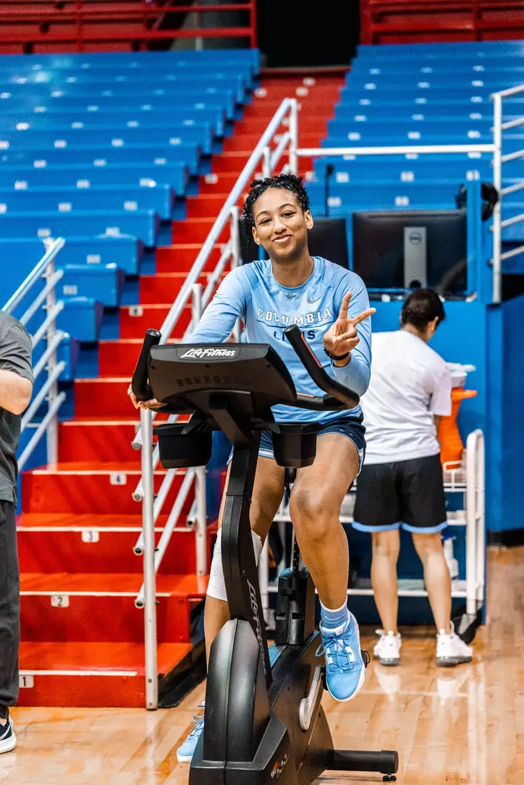 Columbia WBB practices at historic Allen Fieldhouse in preparation for the 2023 WNIT Championship Game against Kansas