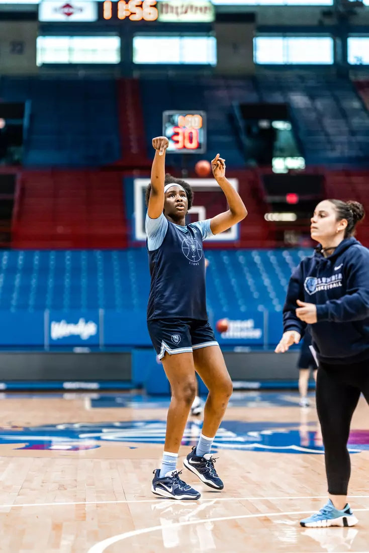 Columbia WBB practices at historic Allen Fieldhouse in preparation for the 2023 WNIT Championship Game against Kansas