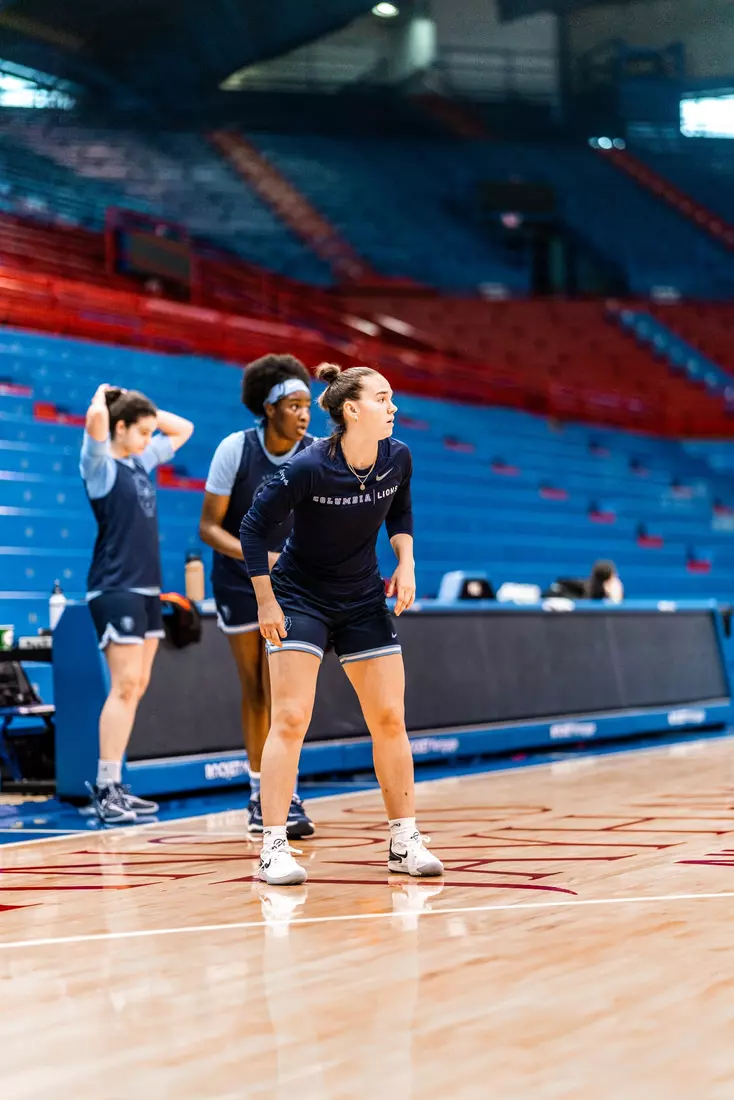 Columbia WBB practices at historic Allen Fieldhouse in preparation for the 2023 WNIT Championship Game against Kansas