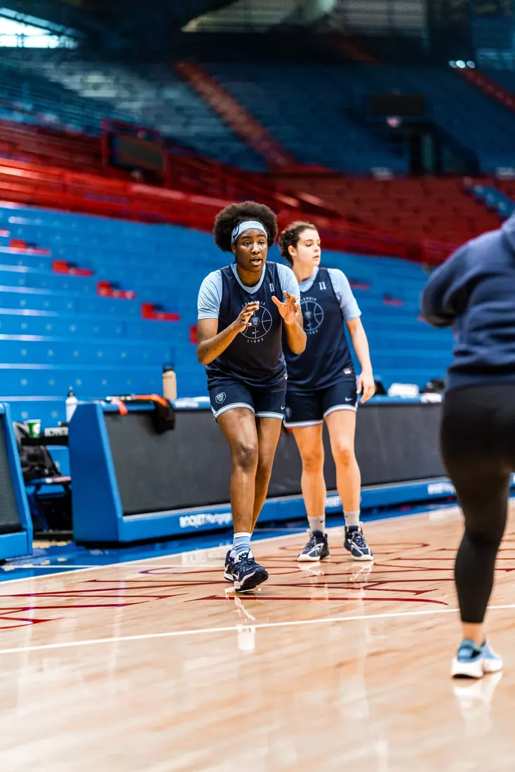 Columbia WBB practices at historic Allen Fieldhouse in preparation for the 2023 WNIT Championship Game against Kansas