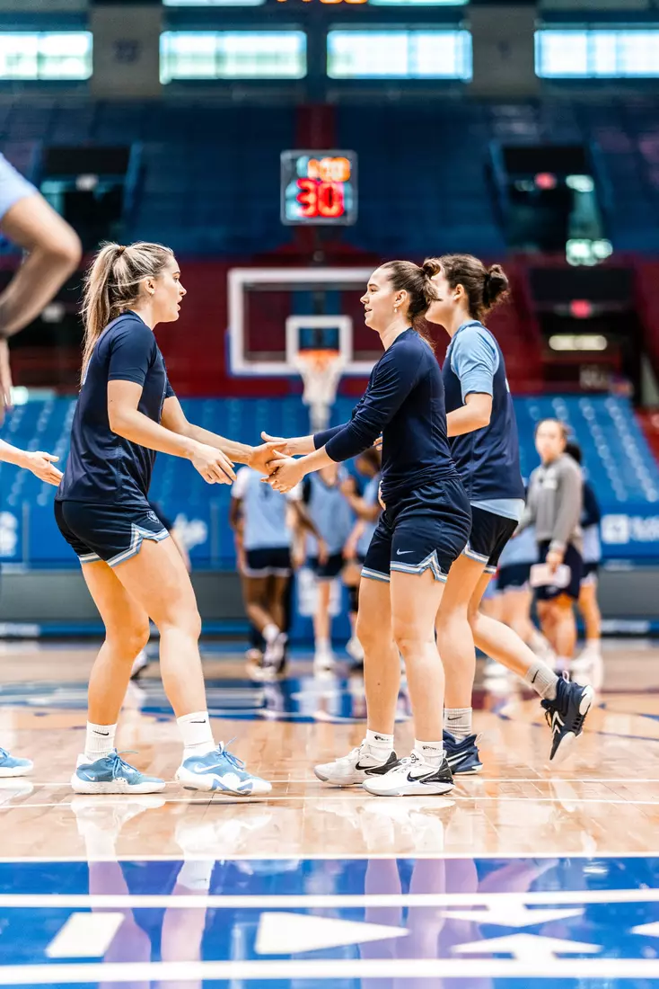 Columbia WBB practices at historic Allen Fieldhouse in preparation for the 2023 WNIT Championship Game against Kansas